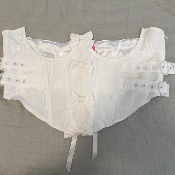 Sugar Thrillz Dolls Kill Regency Scandal Underbust Corset Bow White Buckles - Picture 1 of 4